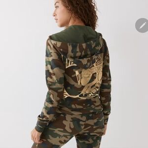 Camo logos zip hoodie set